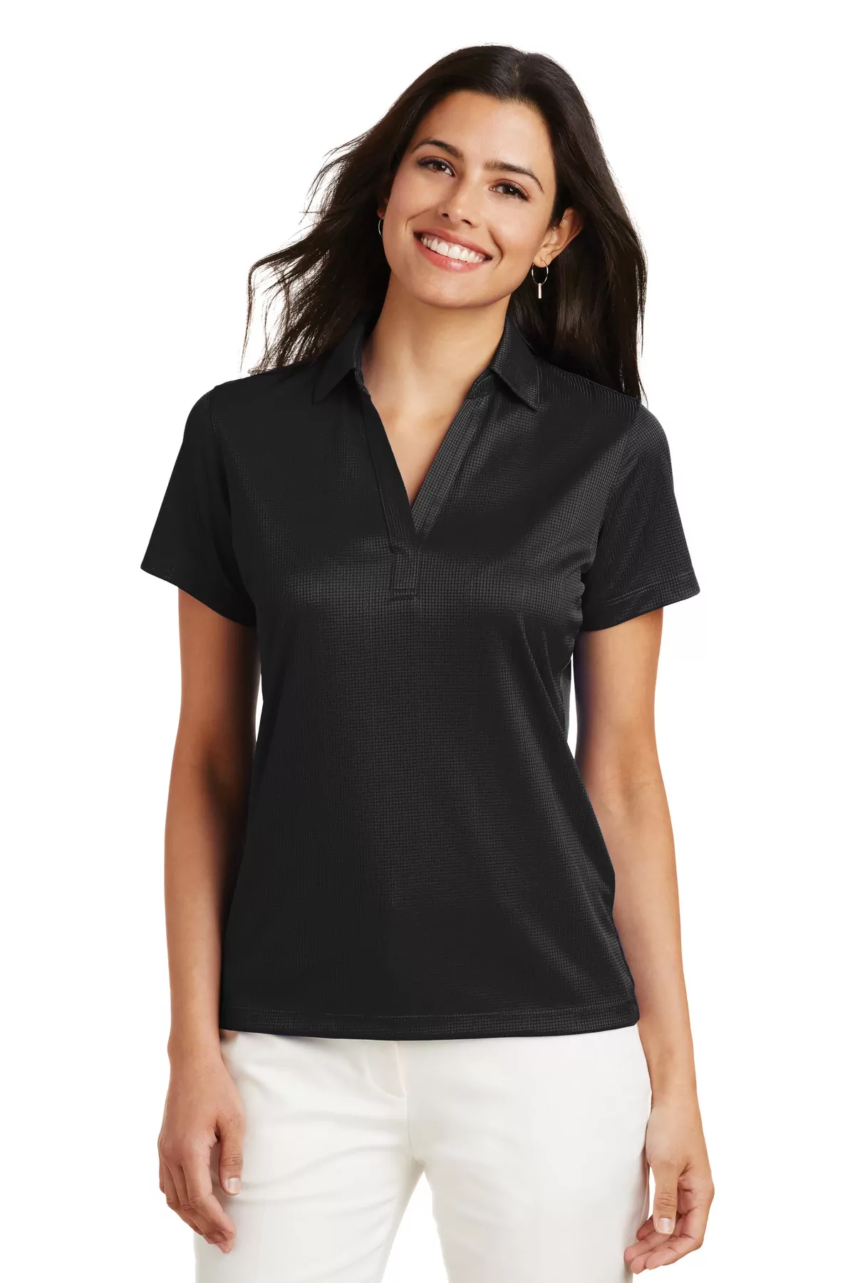 Port Authority ® Ladies Performance Fine Jacquard Polo. L528 - Image 3