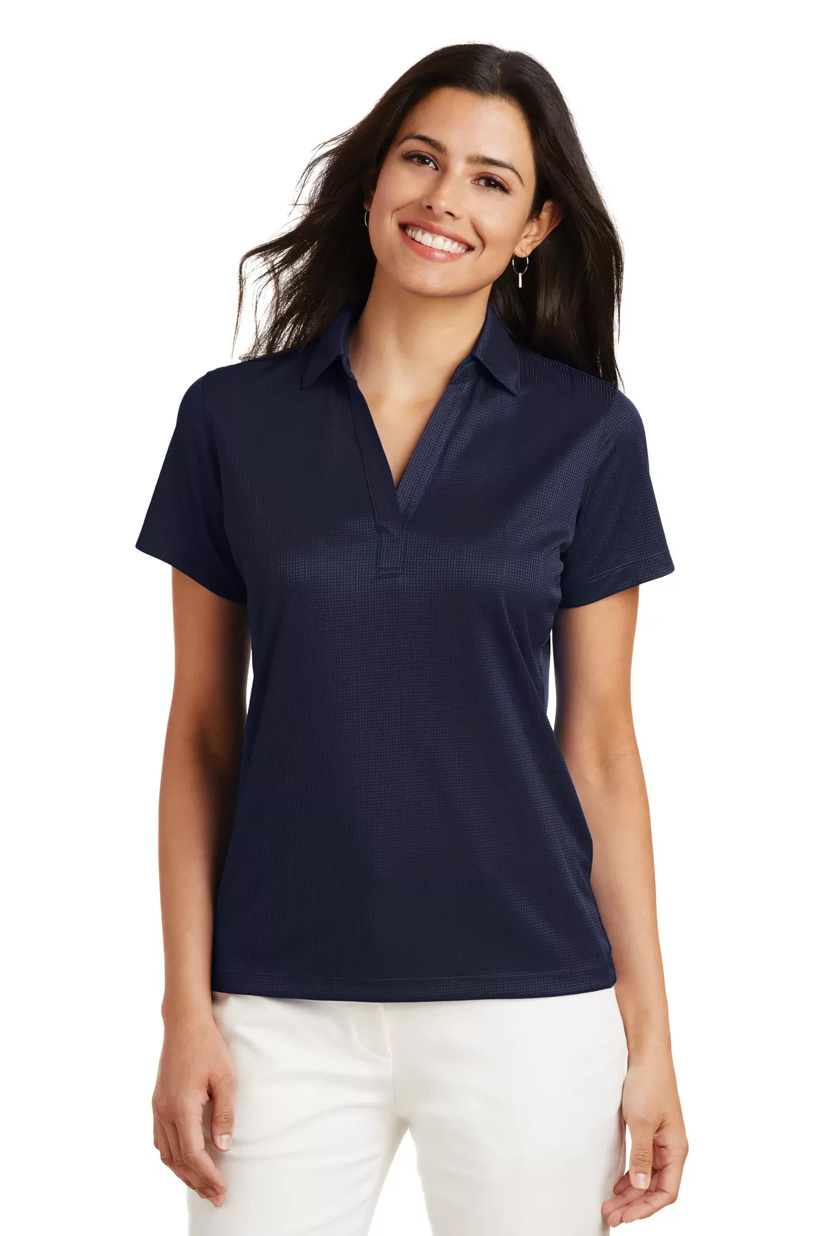 Port Authority ® Ladies Performance Fine Jacquard Polo. L528 - Image 2