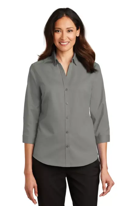 Port Authority ®  Ladies 3/4-Sleeve SuperPro   Twill Shirt. L665