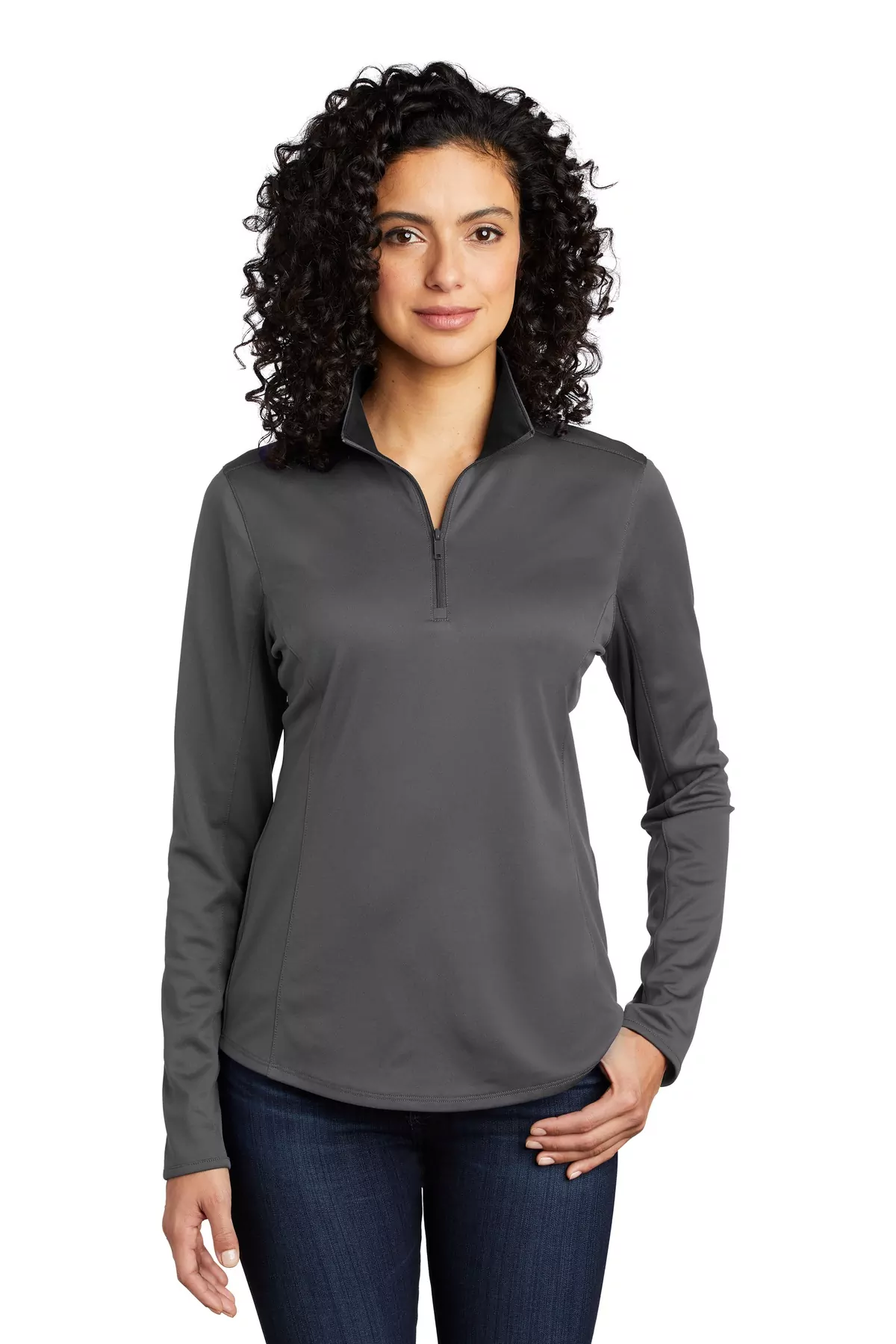 Port Authority ® Ladies Silk Touch Performance 1/4-Zip LK584 - Image 3
