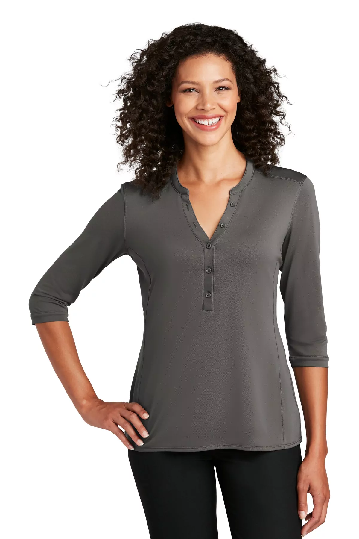 Port Authority ® Ladies UV Choice Pique Henley LK750 - Image 4