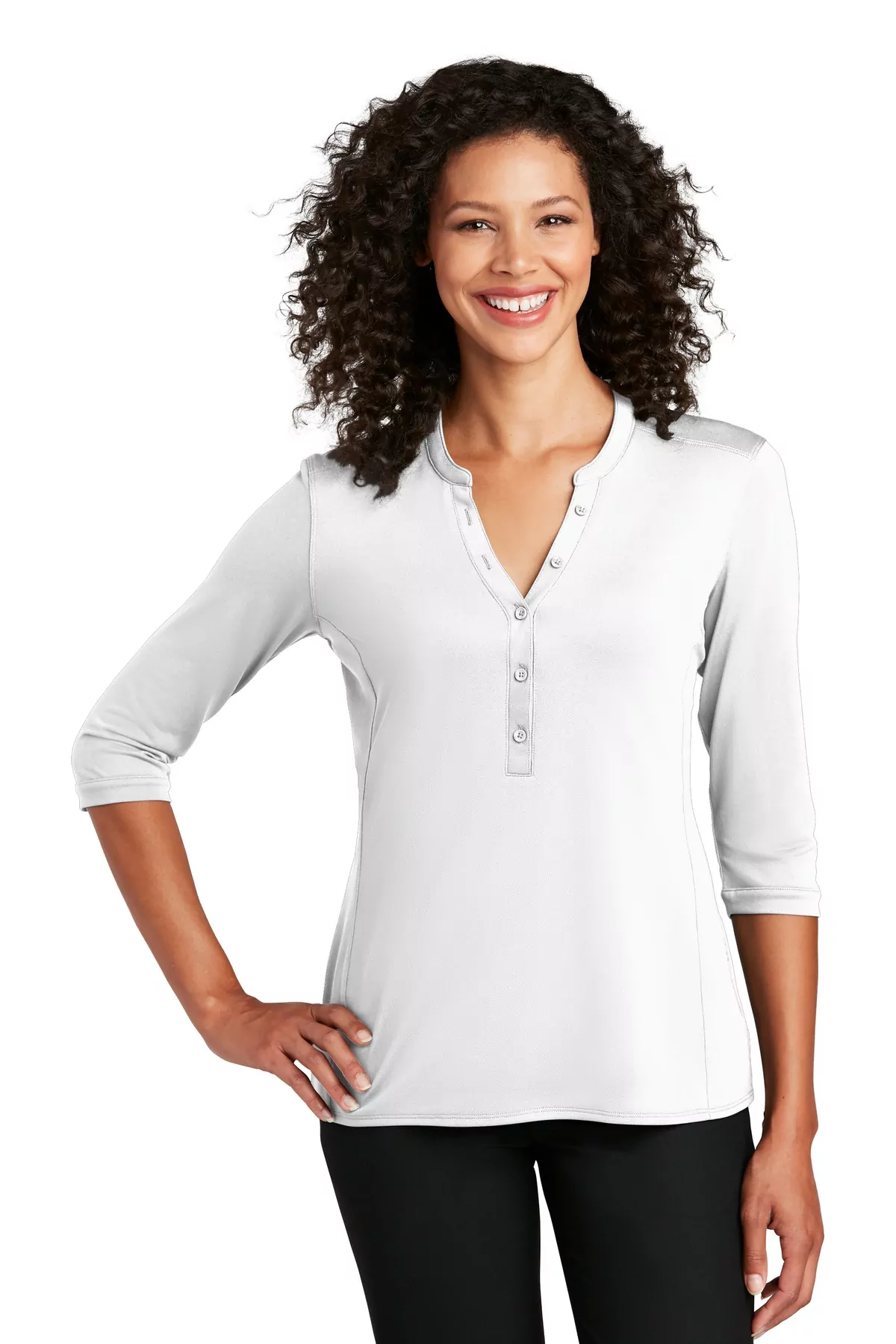 Port Authority ® Ladies UV Choice Pique Henley LK750 - Image 7