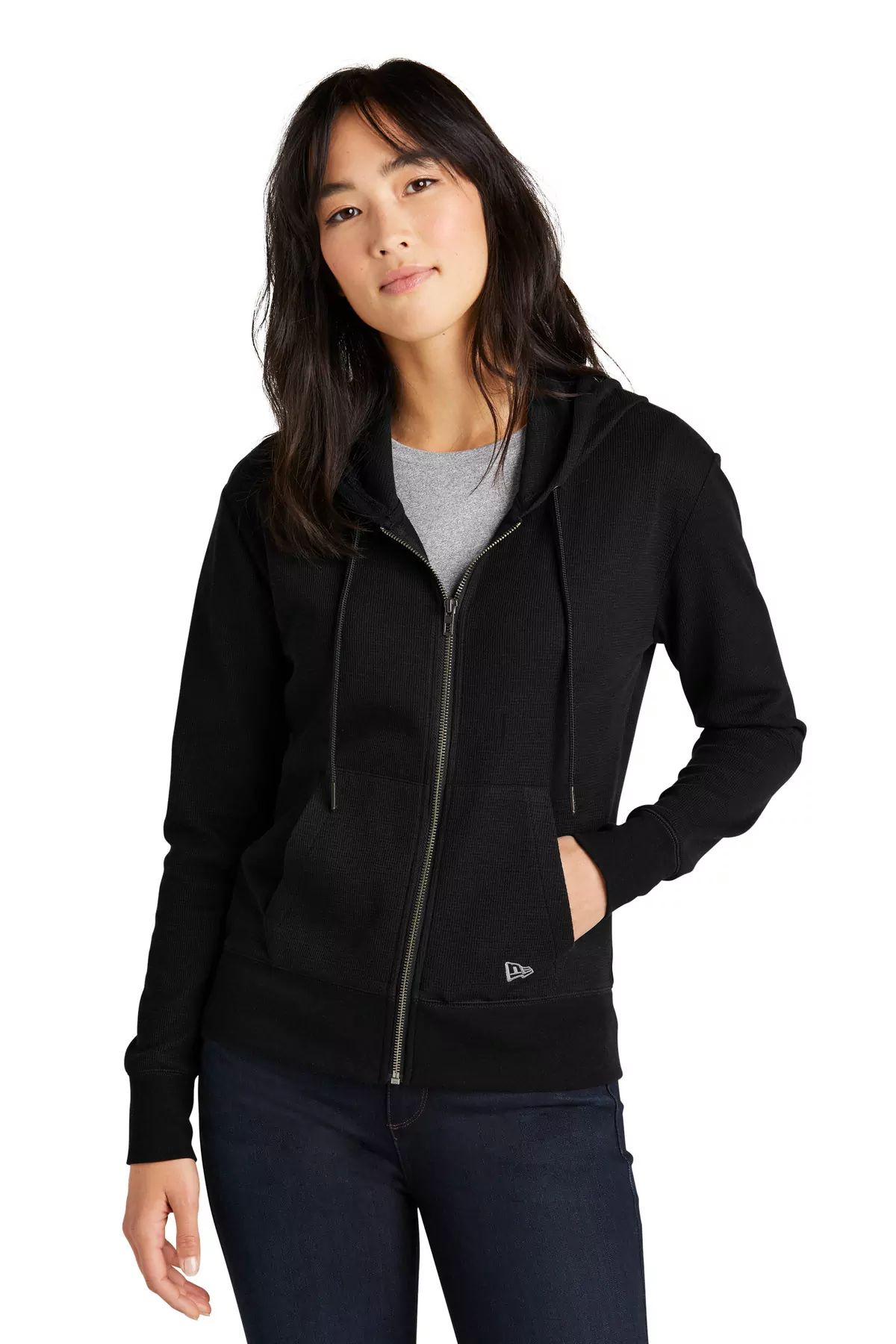 New Era ® Ladies Thermal Full-Zip Hoodie LNEA141 - Image 3