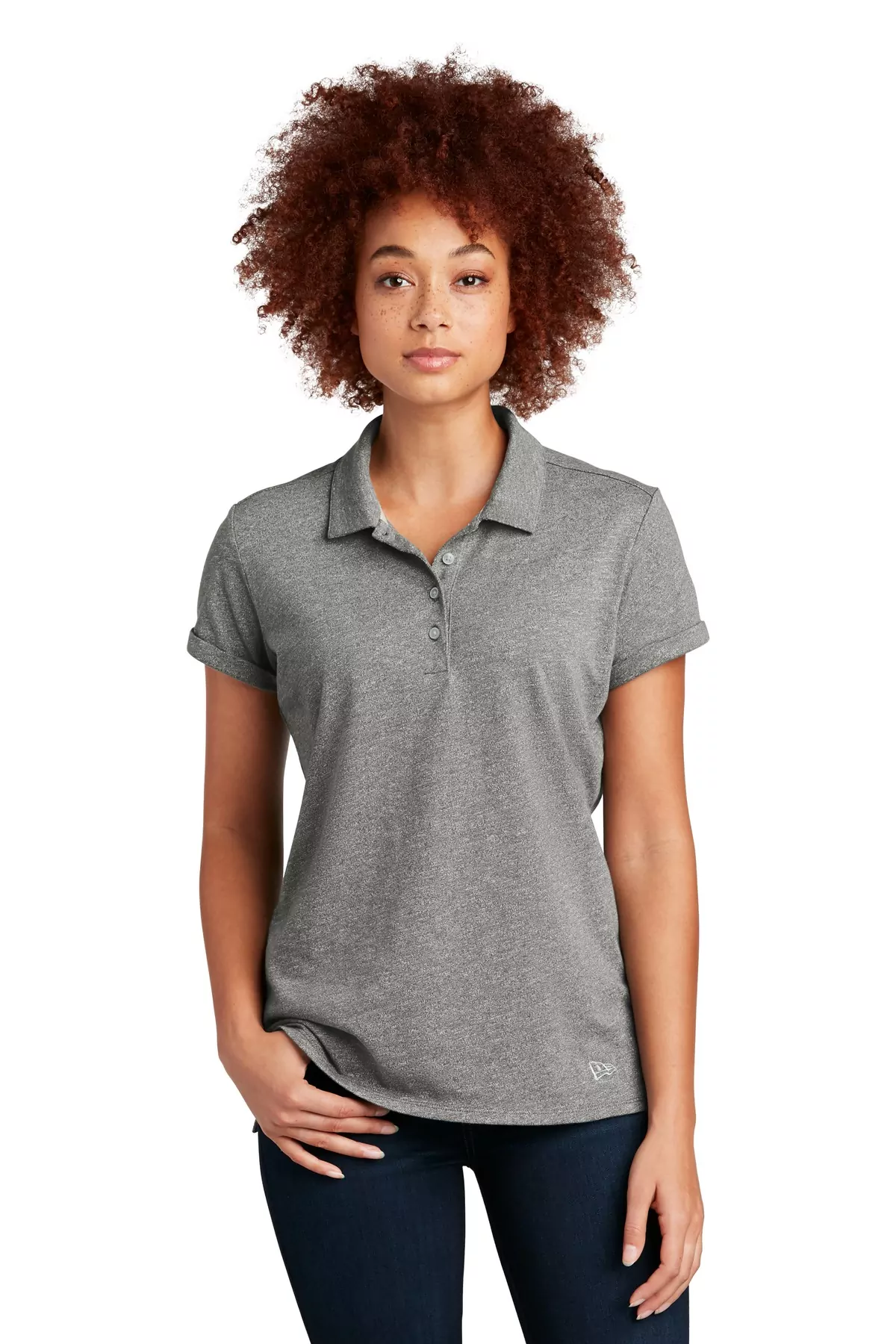 New Era ® Ladies Slub Twist Polo LNEA301 - Image 3