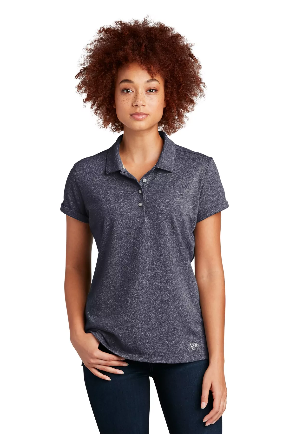 New Era ® Ladies Slub Twist Polo LNEA301 - Image 2