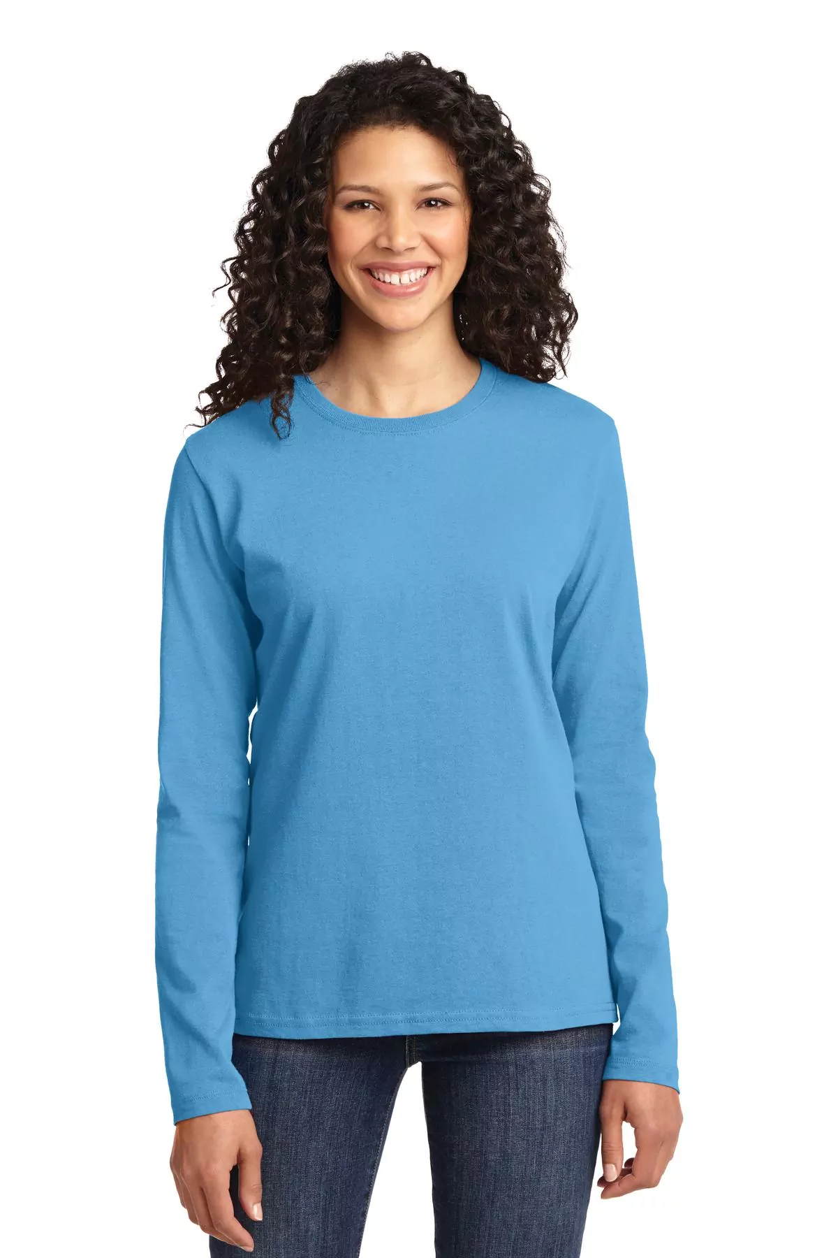 Port & Company ® Ladies Long Sleeve Core Cotton Tee. LPC54LS