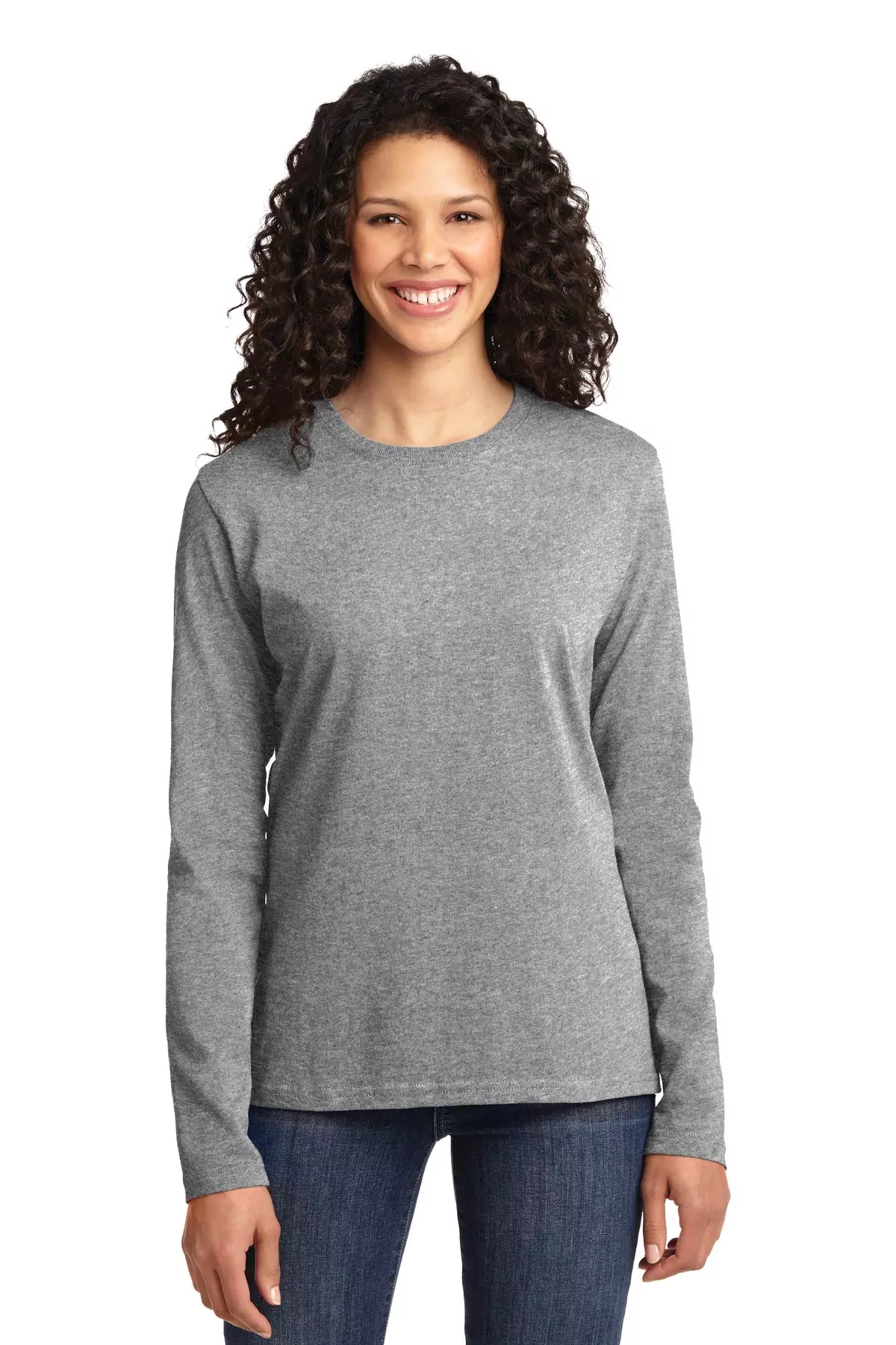 Port & Company ® Ladies Long Sleeve Core Cotton Tee. LPC54LS - Image 6