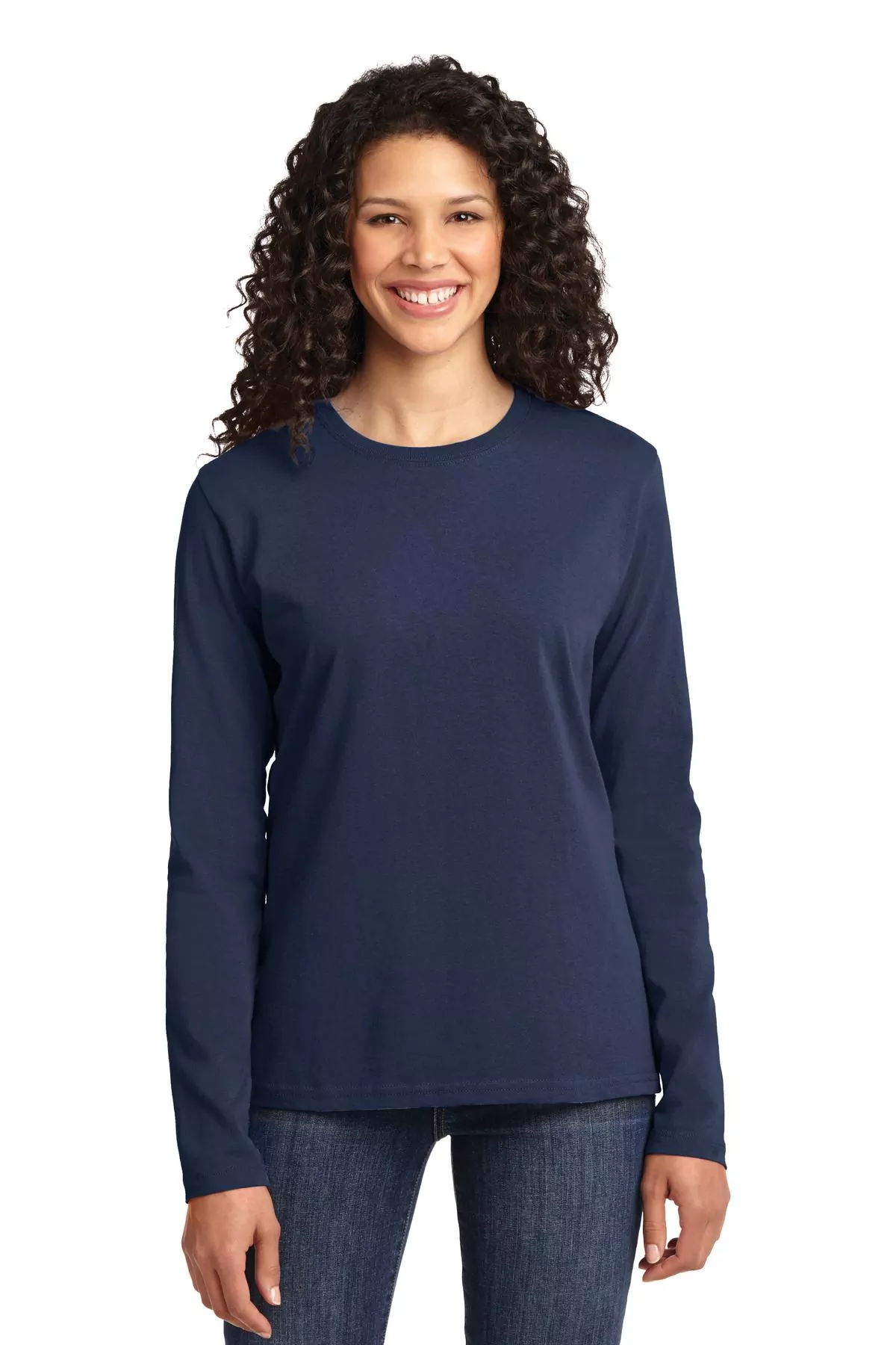 Port & Company ® Ladies Long Sleeve Core Cotton Tee. LPC54LS - Image 5
