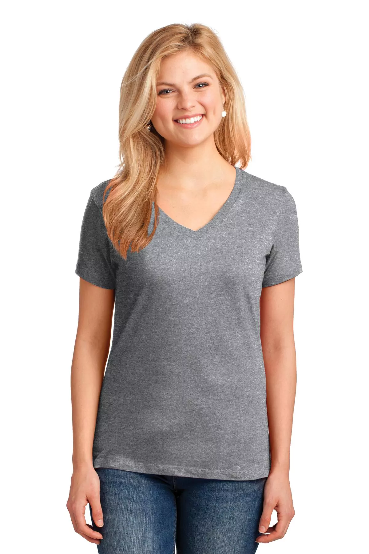 Port & Company ® Ladies Core Cotton V-Neck Tee. LPC54V - Image 3