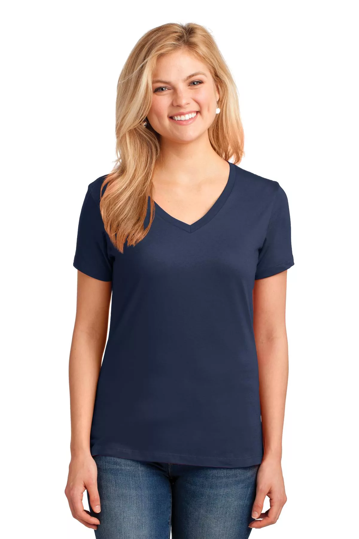 Port & Company ® Ladies Core Cotton V-Neck Tee. LPC54V - Image 7