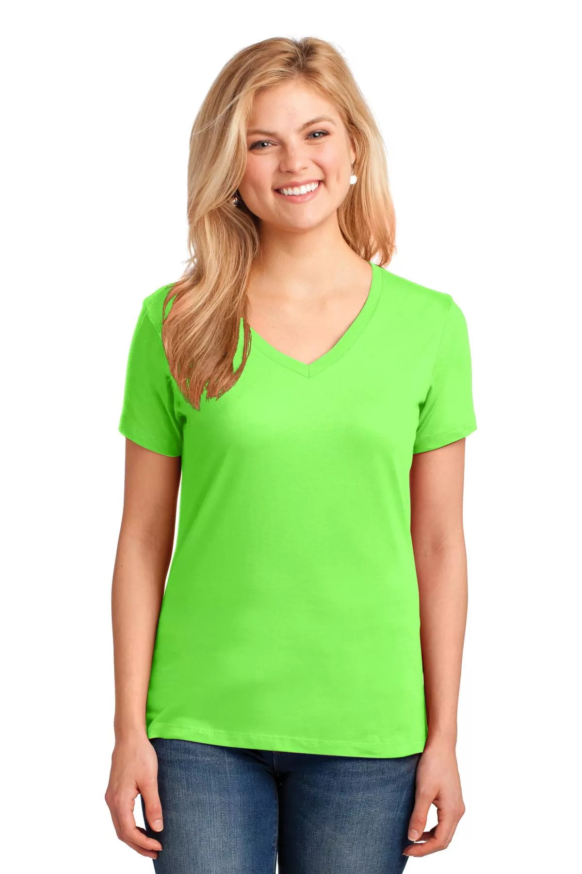 Port & Company ® Ladies Core Cotton V-Neck Tee. LPC54V - Image 13