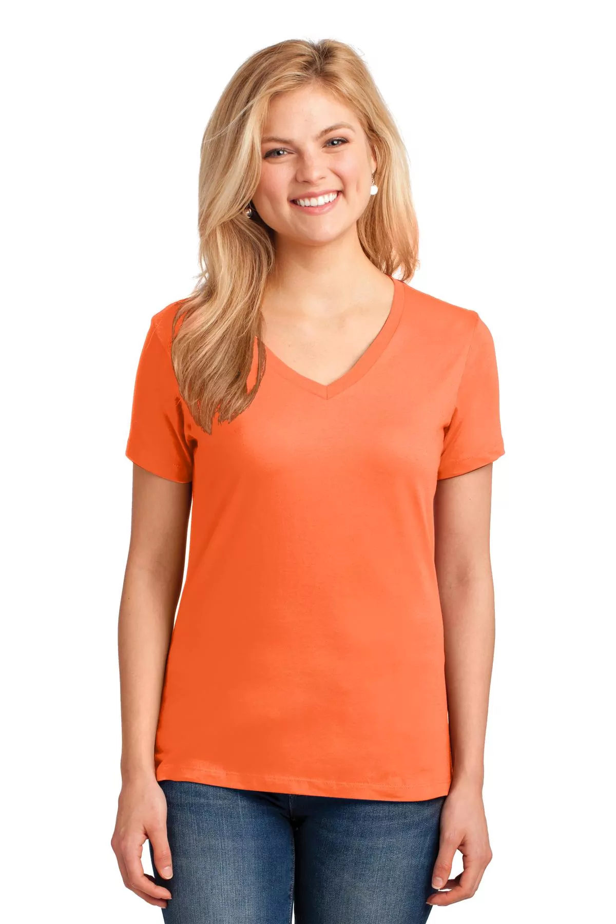 Port & Company ® Ladies Core Cotton V-Neck Tee. LPC54V - Image 5