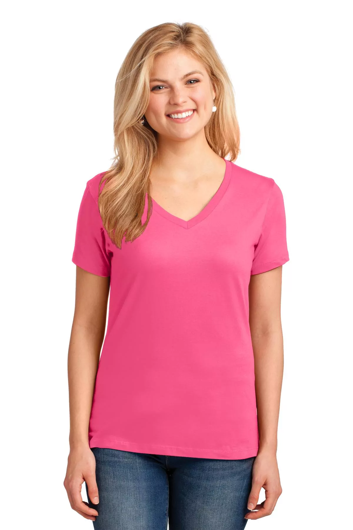 Port & Company ® Ladies Core Cotton V-Neck Tee. LPC54V - Image 10