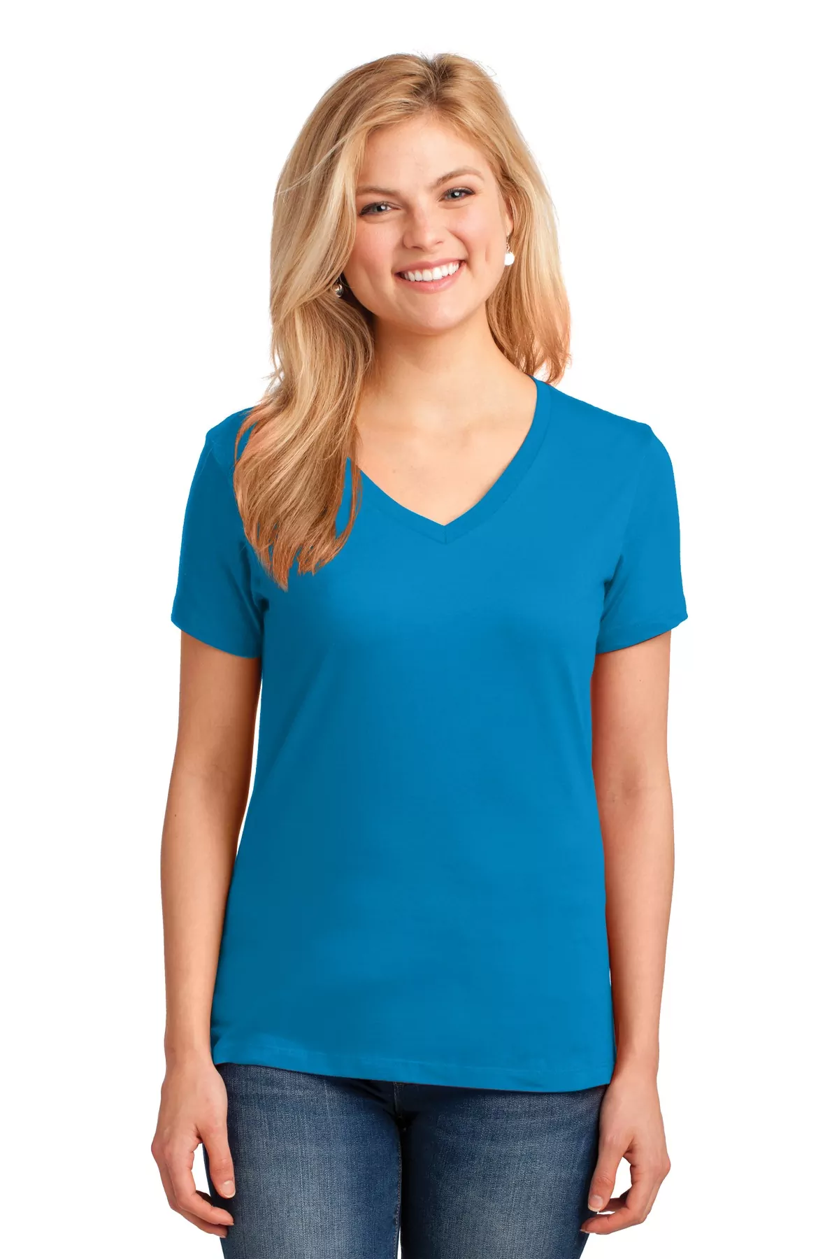 Port & Company ® Ladies Core Cotton V-Neck Tee. LPC54V - Image 8