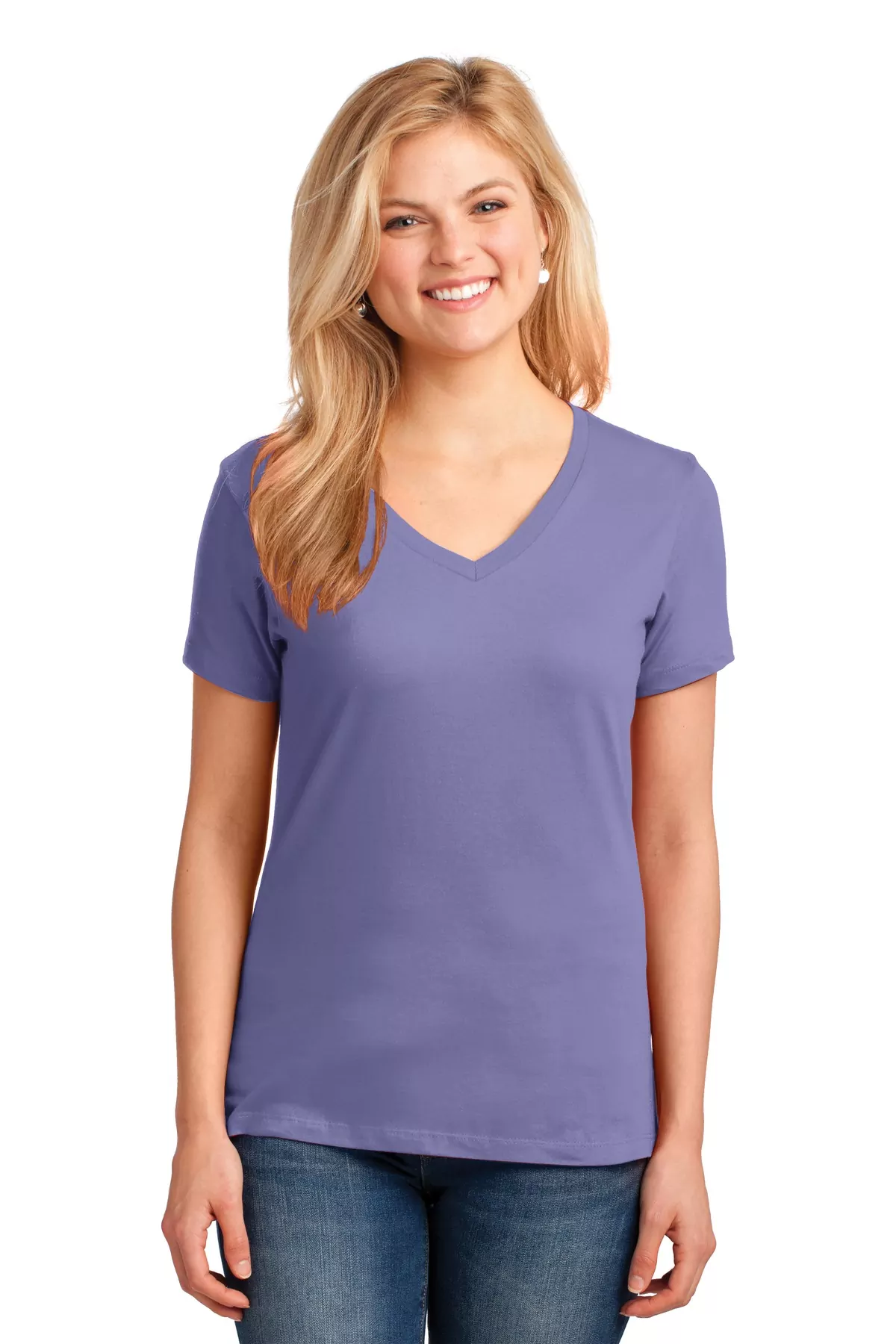 Port & Company ® Ladies Core Cotton V-Neck Tee. LPC54V - Image 14