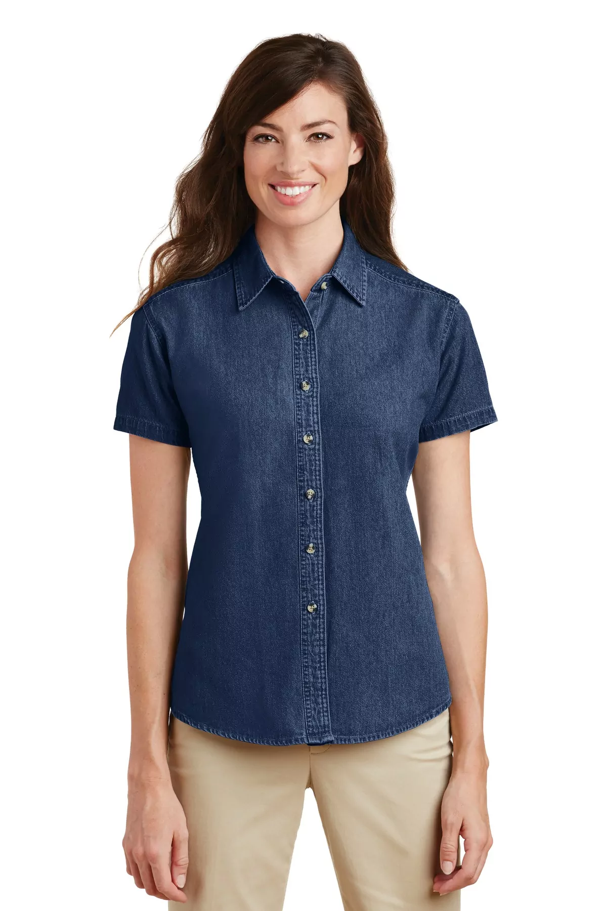 Port & Company ® - Ladies Short Sleeve Value Denim Shirt. LSP11