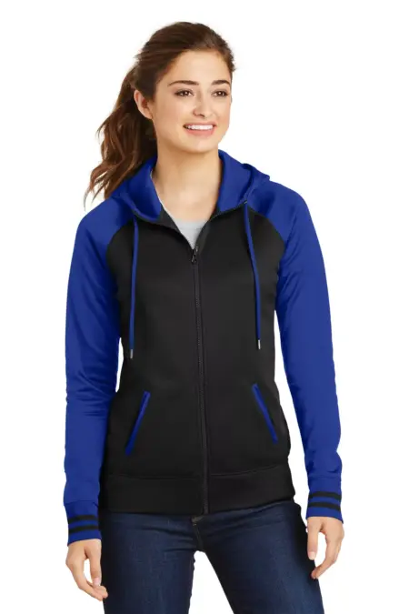 Sport-Tek ®  Ladies Sport-Wick ®  Varsity Fleece Full-Zip Hooded Jacket. LST236