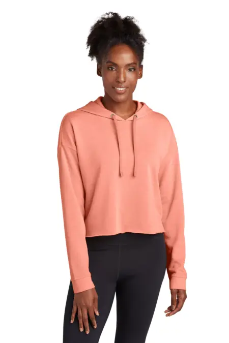 Sport-Tek  ®  Ladies PosiCharge  ®  Tri-Blend Wicking Fleece Crop Hooded Pullover LST298