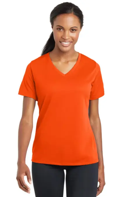 Sport-Tek ®  Ladies PosiCharge ®  RacerMesh ®  V-Neck Tee. LST340
