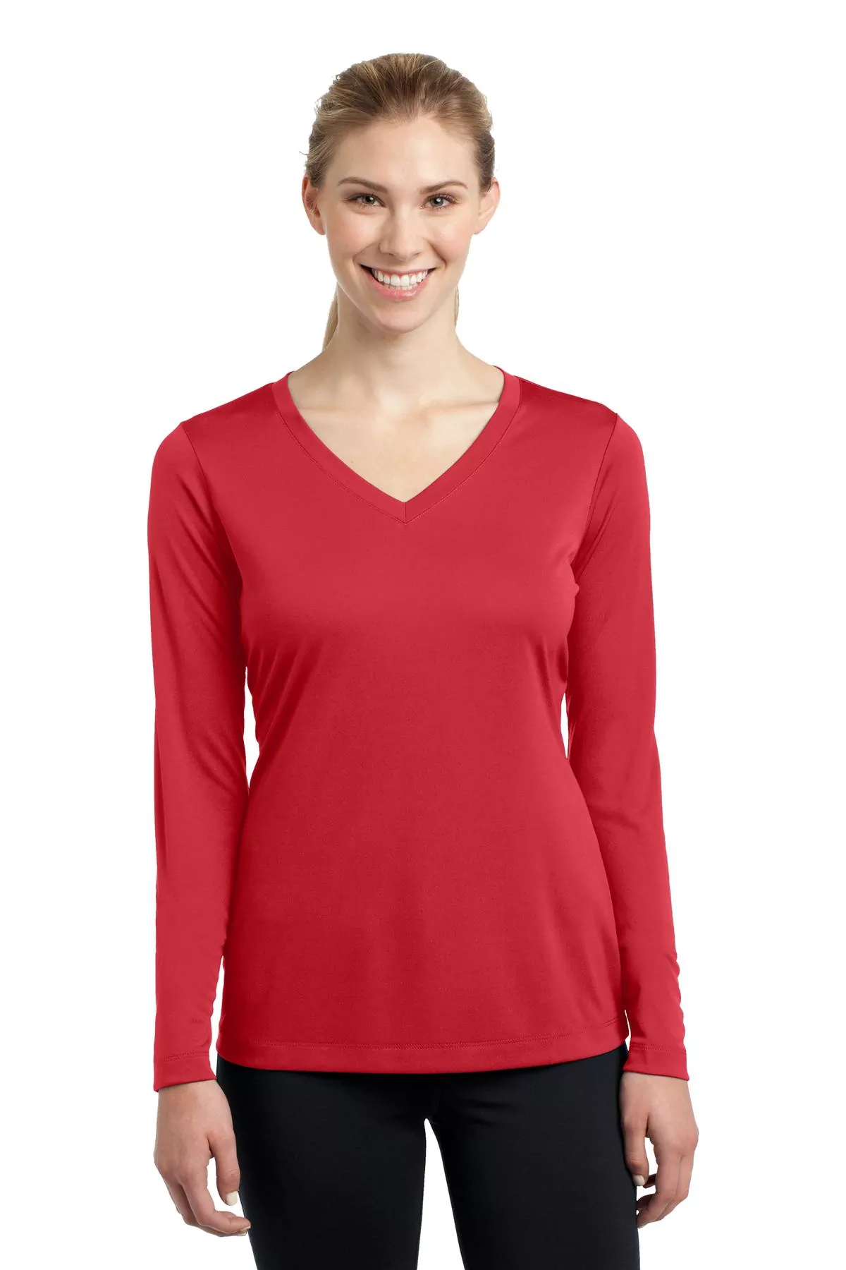 Sport-Tek ® Ladies Long Sleeve PosiCharge ® Competitor V-Neck Tee. LST353LS