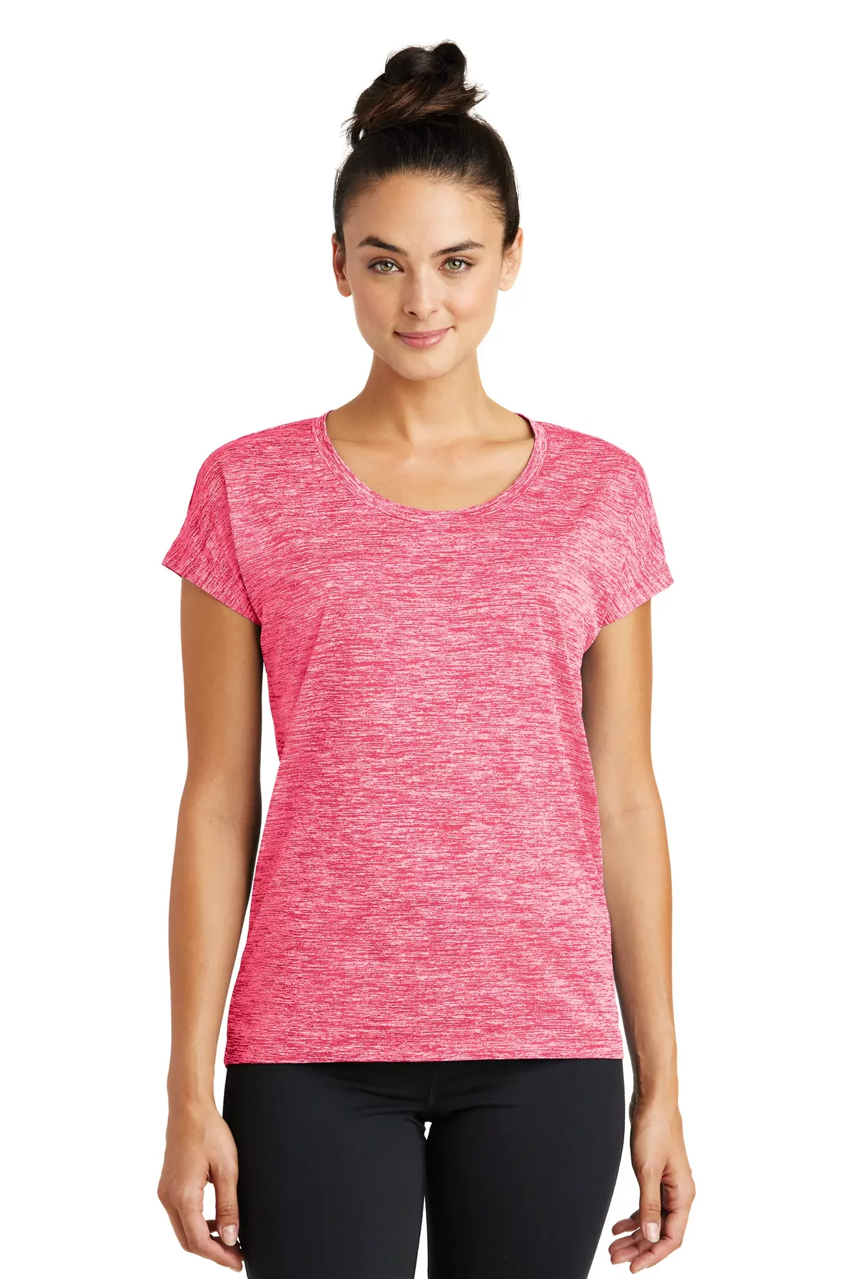 Sport-Tek ® Ladies PosiCharge ® Electric Heather Sporty Tee. LST390 - Image 2