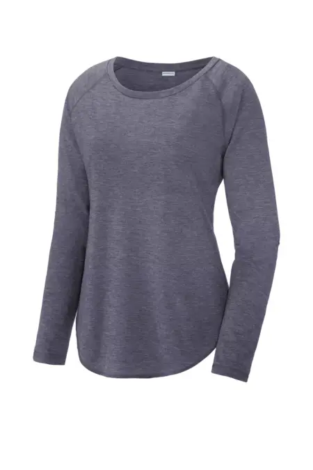 Sport-Tek  ®  Ladies PosiCharge  ®  Long Sleeve Tri-Blend Wicking Scoop Neck Raglan Tee LST400LS