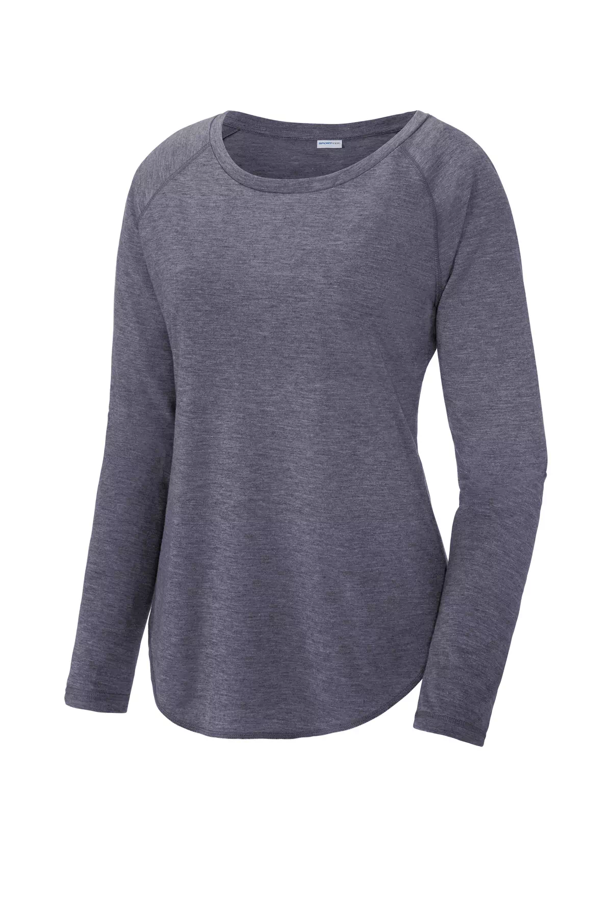 Sport-Tek ® Ladies PosiCharge ® Long Sleeve Tri-Blend Wicking Scoop Neck Raglan Tee LST400LS