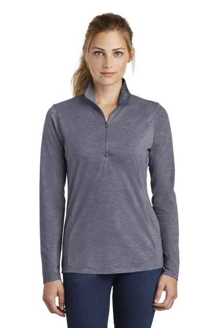 Sport-Tek  ®  Ladies PosiCharge  ®  Tri-Blend Wicking 1/4-Zip Pullover. LST407
