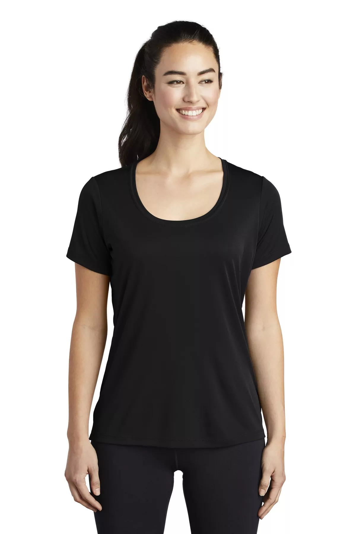 Sport-Tek ® Ladies Posi-UV ® Pro Scoop Neck Tee. LST420 - Image 2