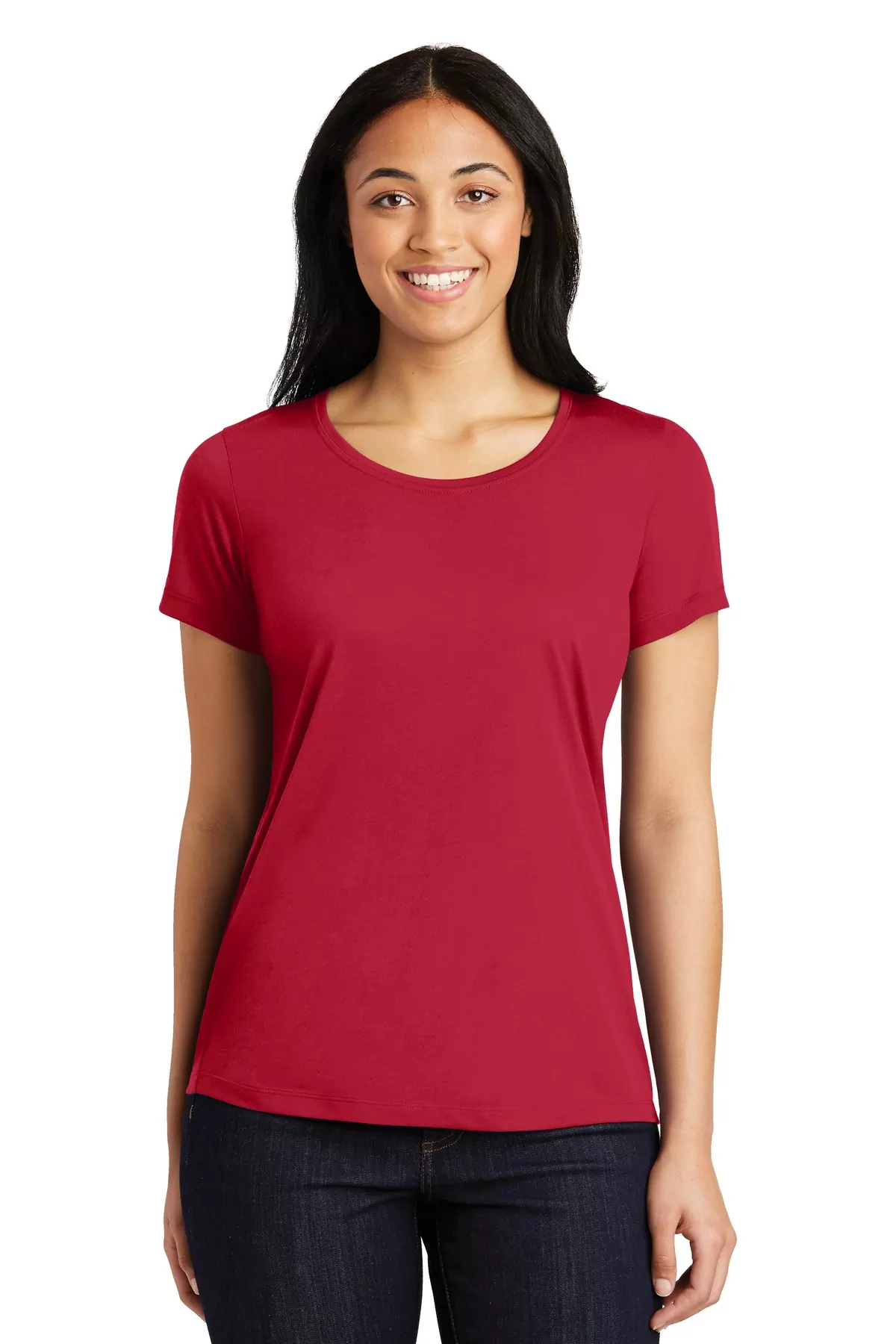 Sport-Tek ® Ladies PosiCharge ® Competitor Cotton Touch Scoop Neck Tee. LST450 - Image 2