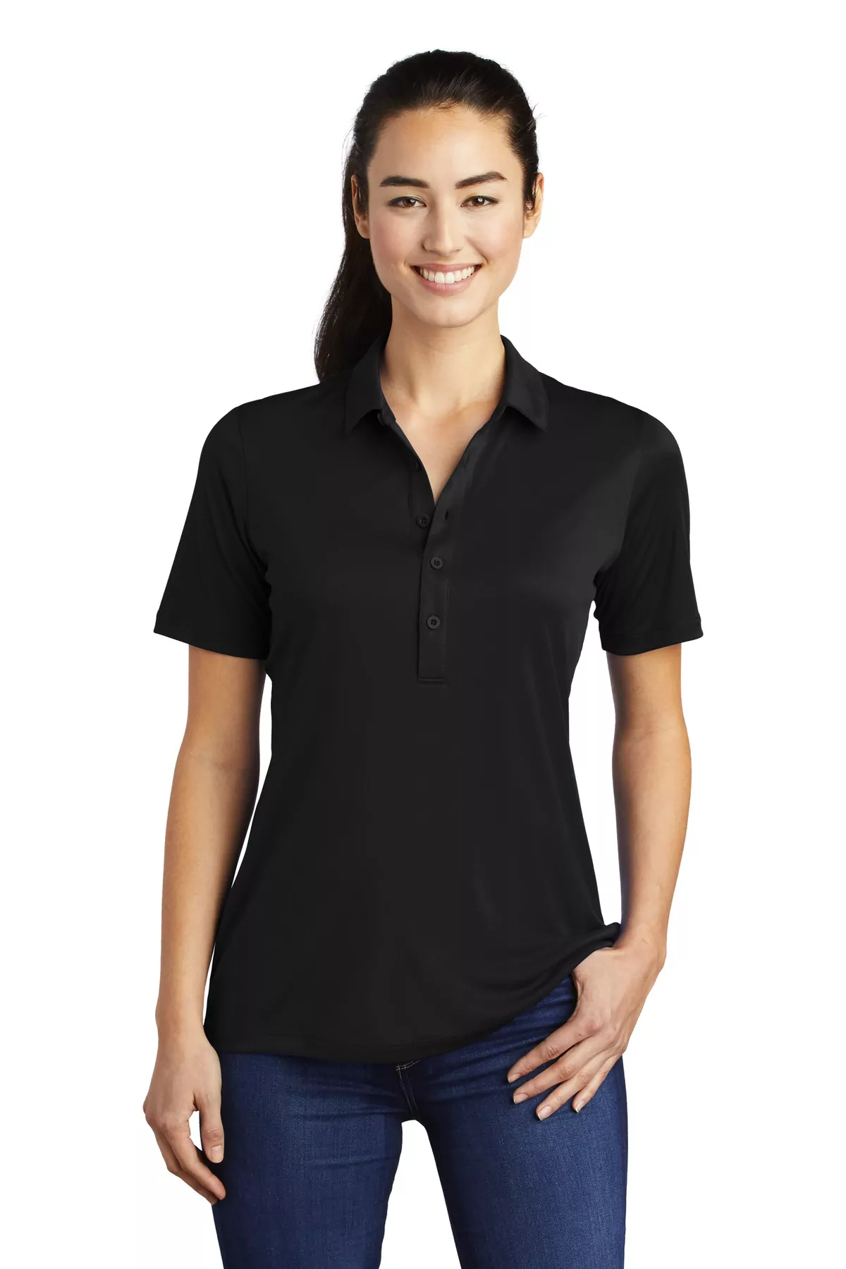 Sport-Tek ® Ladies Posi-UV ® Pro Polo. LST520 - Image 3