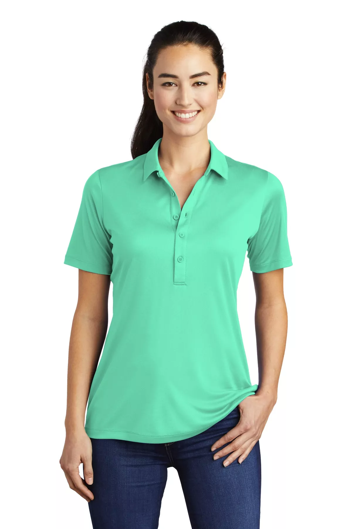 Sport-Tek ® Ladies Posi-UV ® Pro Polo. LST520 - Image 2