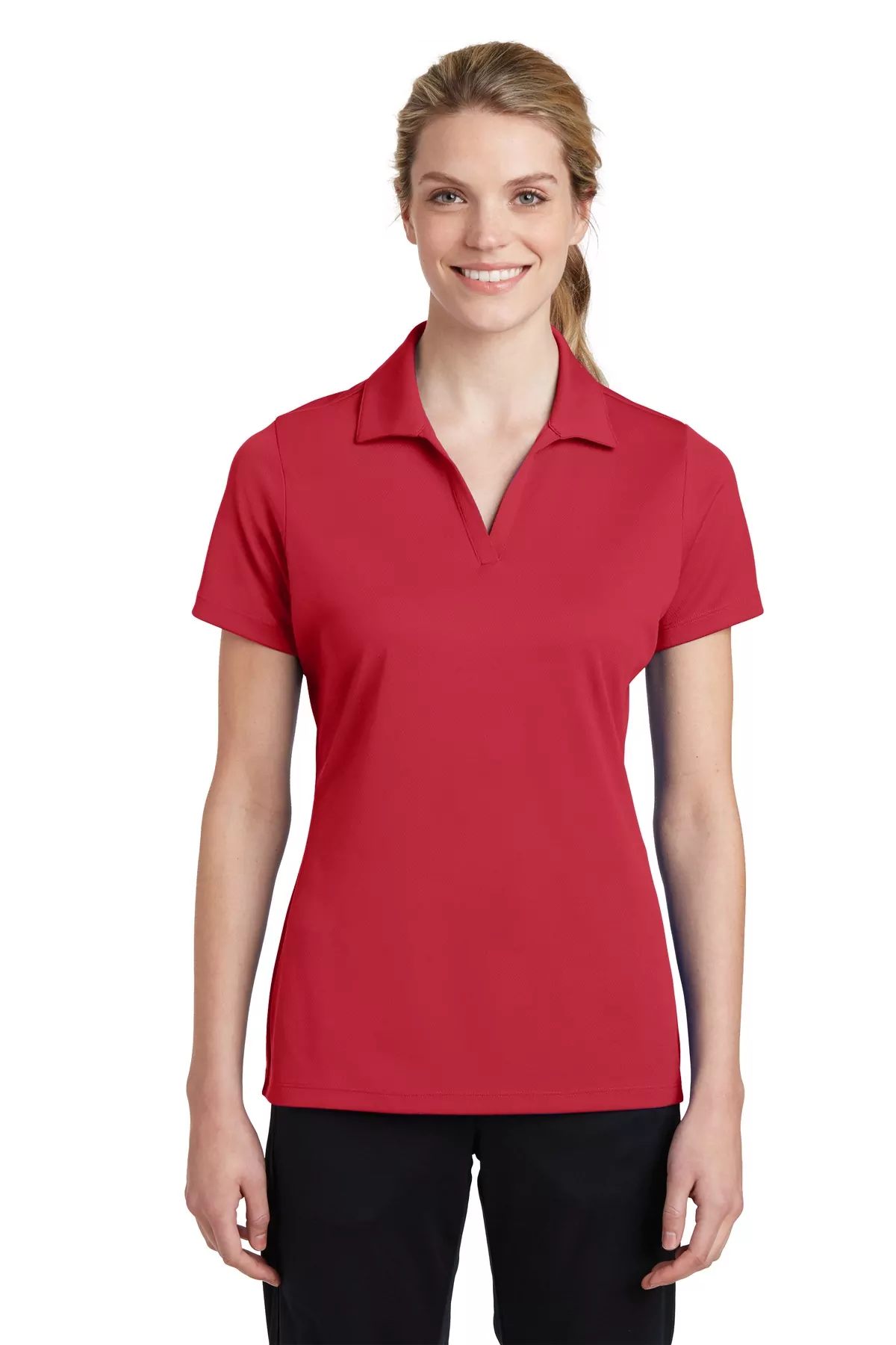 Sport-Tek ® Ladies PosiCharge ® RacerMesh ® Polo. LST640 - Image 2