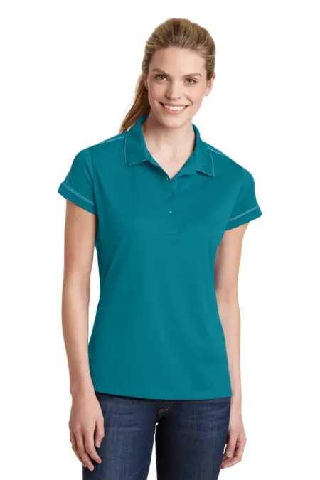 Sport-Tek ®  Ladies Contrast Stitch Micropique Sport-Wick® Polo. LST659