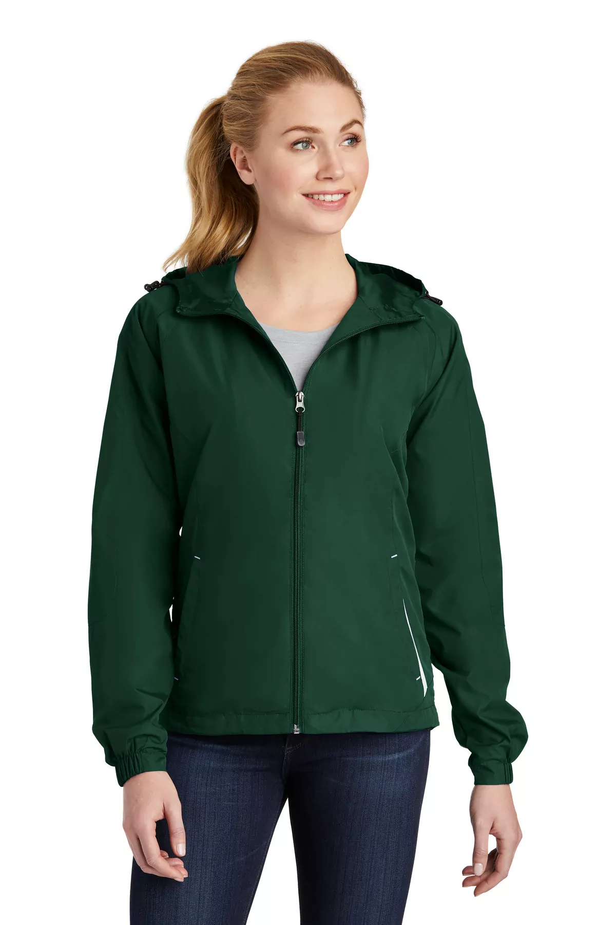 Sport-Tek ® Ladies Colorblock Hooded Raglan Jacket. LST76 - Image 3