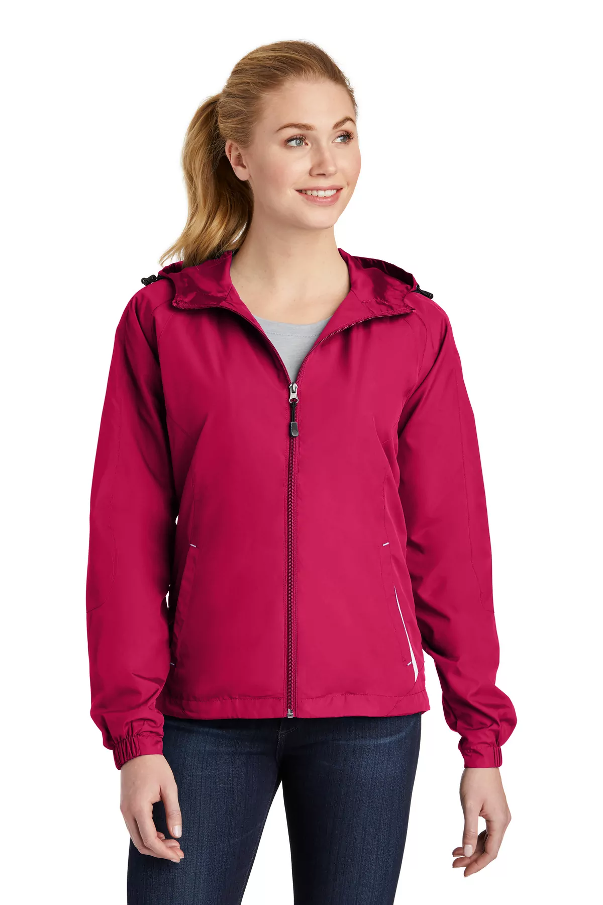 Sport-Tek ® Ladies Colorblock Hooded Raglan Jacket. LST76 - Image 6