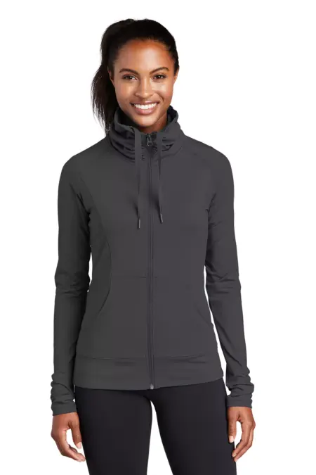 Sport-Tek ®  Ladies Sport-Wick ®  Stretch Full-Zip Jacket. LST852