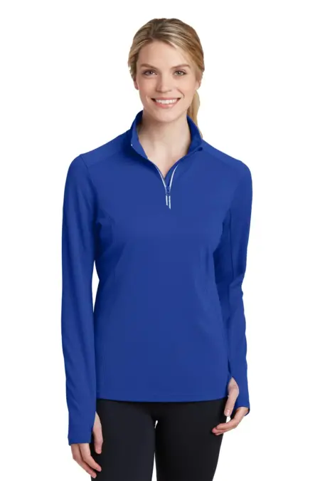 Sport-Tek ®  Ladies Sport-Wick ®  Textured 1/4-Zip Pullover.  LST860