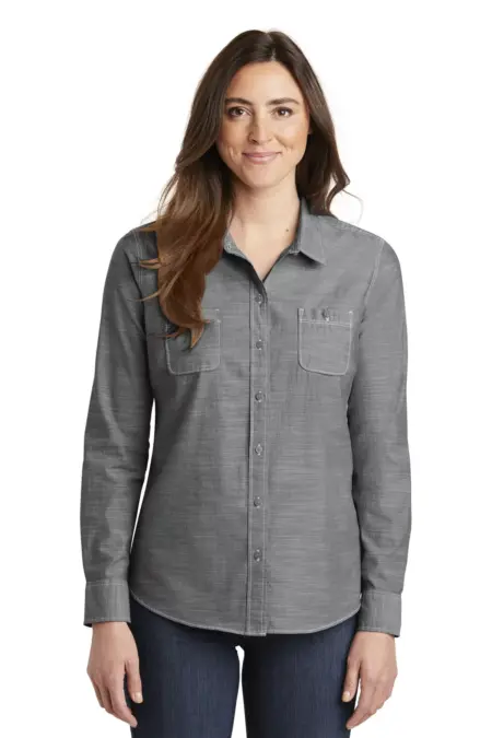 Port Authority ® Ladies Slub Chambray Shirt. LW380