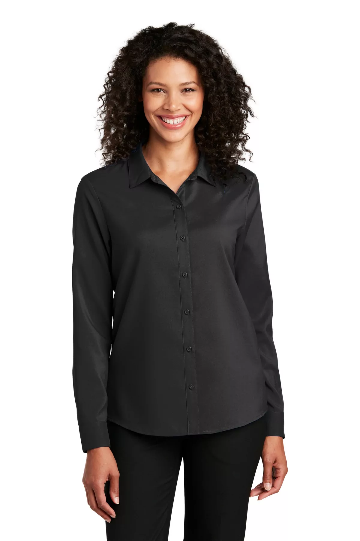 Port Authority ® Ladies Long Sleeve Performance Staff Shirt LW401 - Image 4