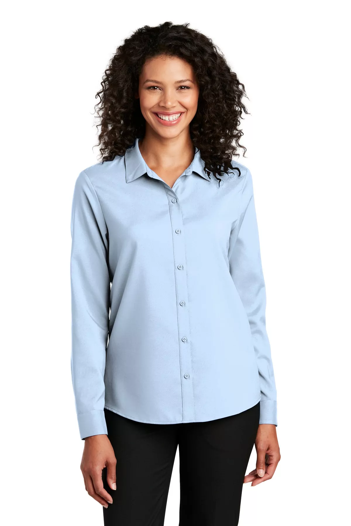 Port Authority ® Ladies Long Sleeve Performance Staff Shirt LW401 - Image 3