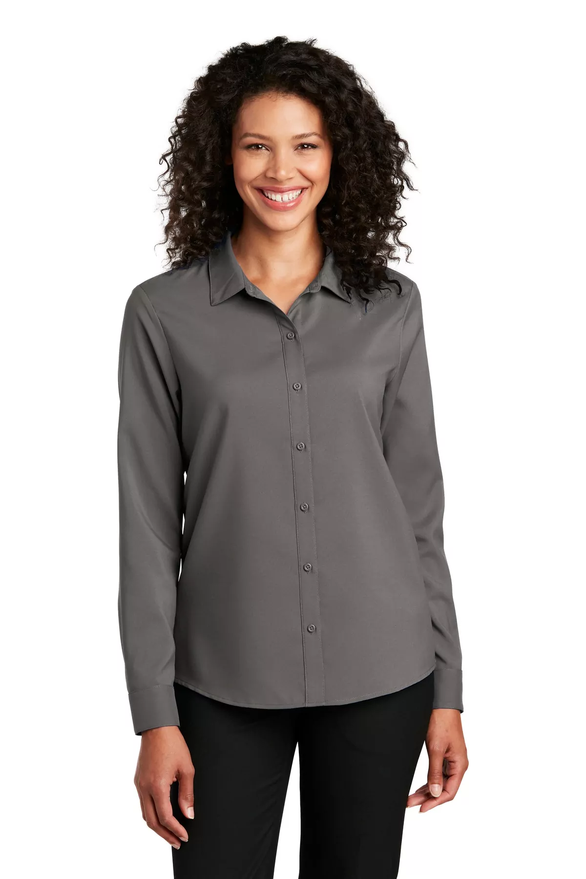 Port Authority ® Ladies Long Sleeve Performance Staff Shirt LW401 - Image 5