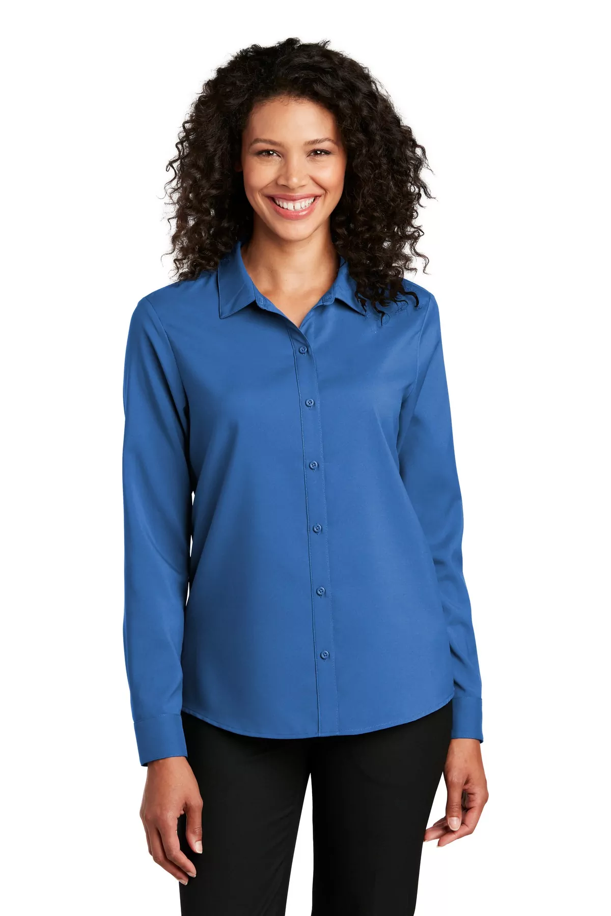 Port Authority ® Ladies Long Sleeve Performance Staff Shirt LW401 - Image 2