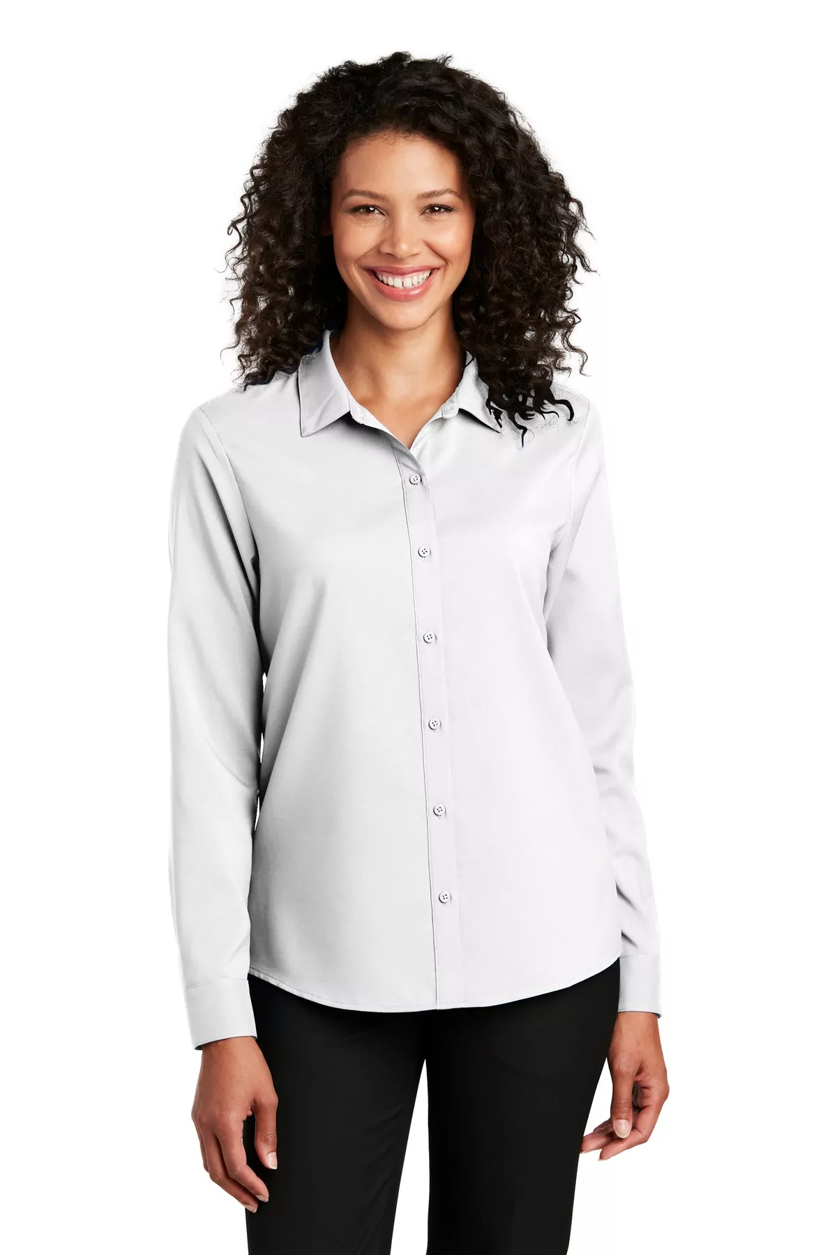 Port Authority ® Ladies Long Sleeve Performance Staff Shirt LW401 - Image 6