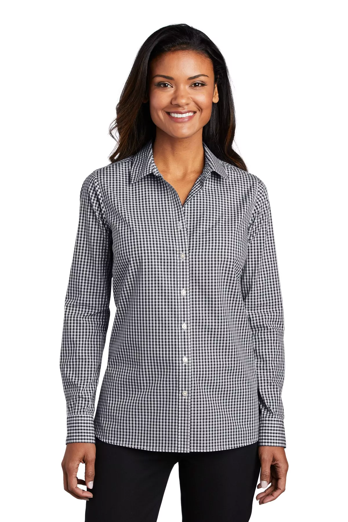 Port Authority ® Ladies Broadcloth Gingham Easy Care Shirt LW644 - Image 3