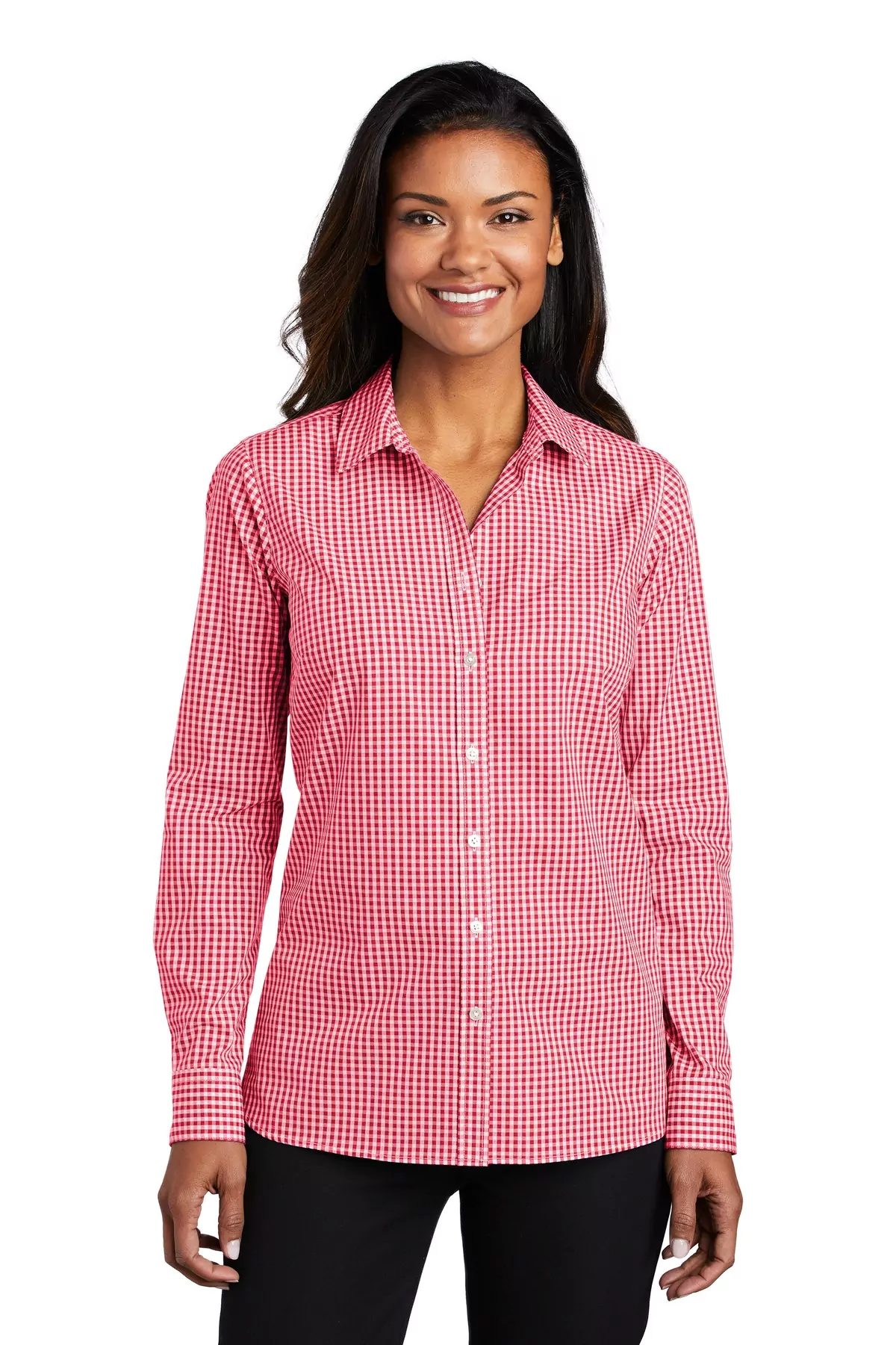 Port Authority ® Ladies Broadcloth Gingham Easy Care Shirt LW644 - Image 2