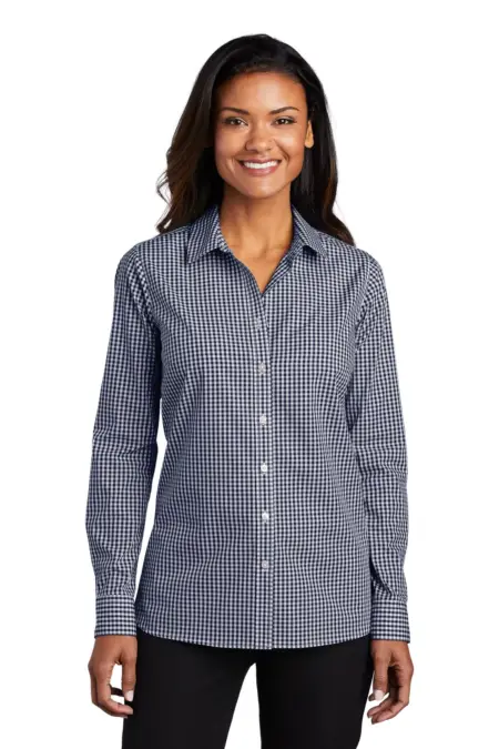 Port Authority  ®  Ladies Broadcloth Gingham Easy Care Shirt LW644
