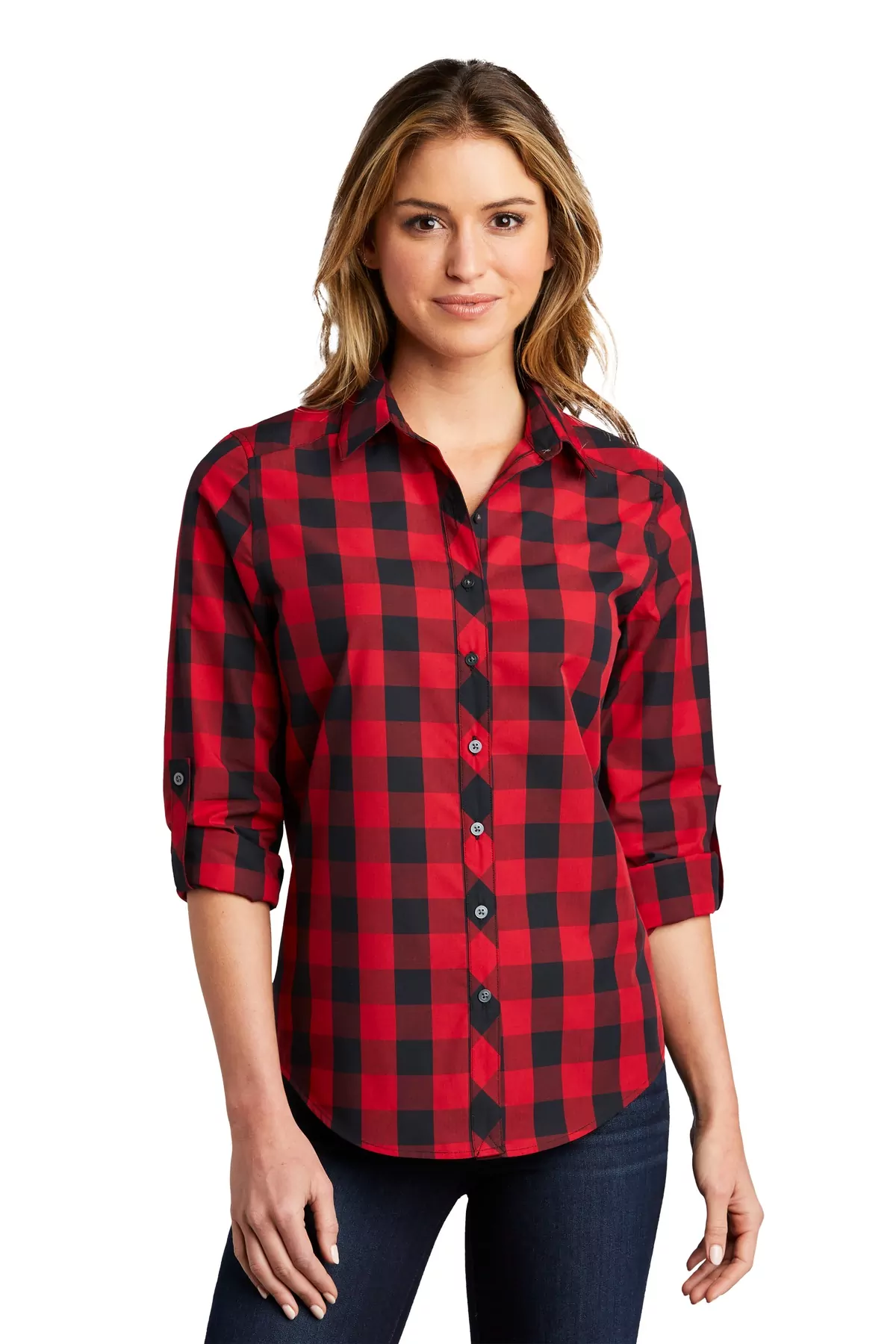 Port Authority ® Ladies Everyday Plaid Shirt. LW670 - Image 2