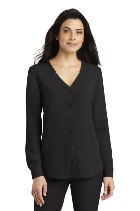 Port Authority ®  Ladies Long Sleeve Button-Front Blouse. LW700