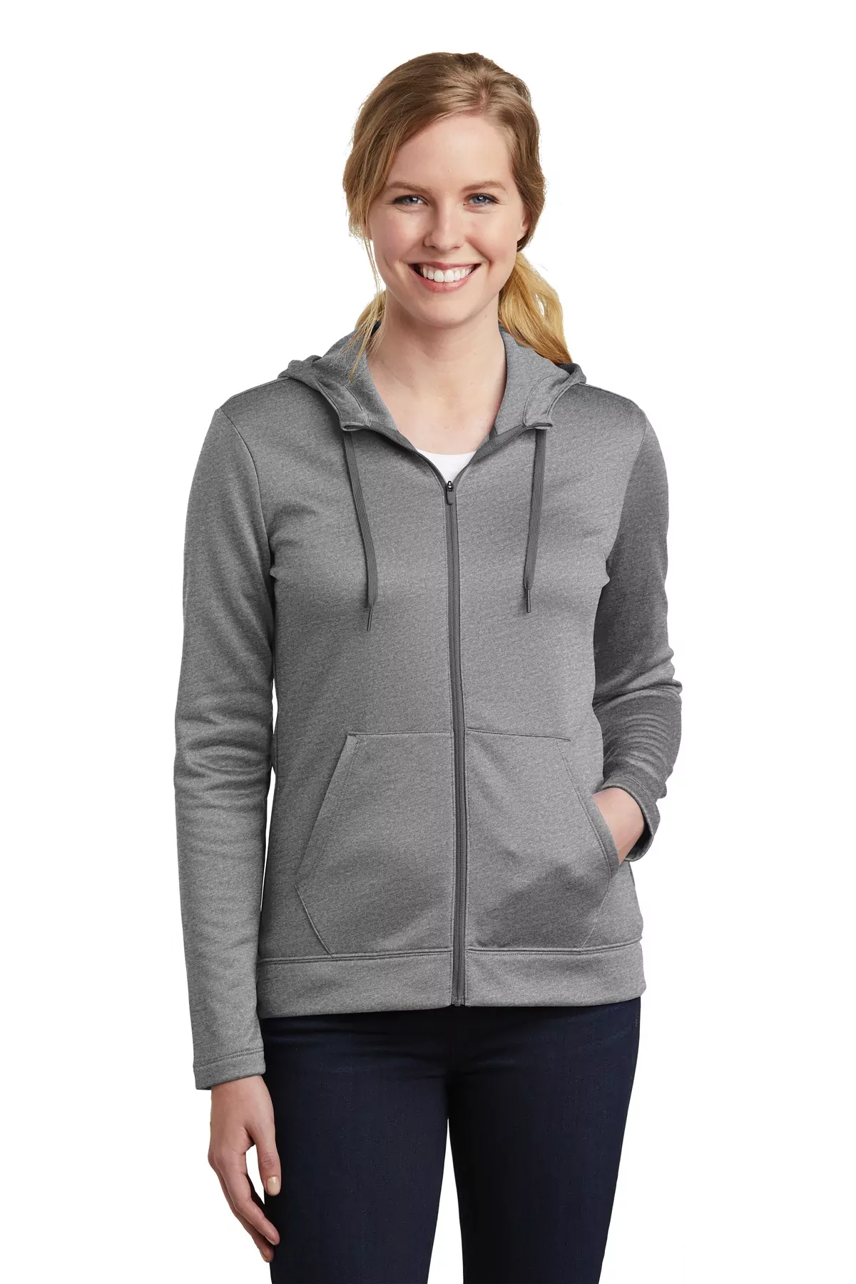 Nike Ladies Therma-FIT Full-Zip Fleece Hoodie. NKAH6264 - Image 2